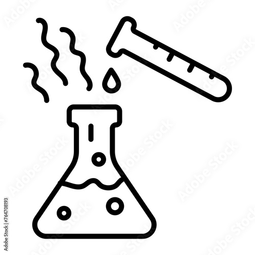 A well-designed linear icon of substance test 