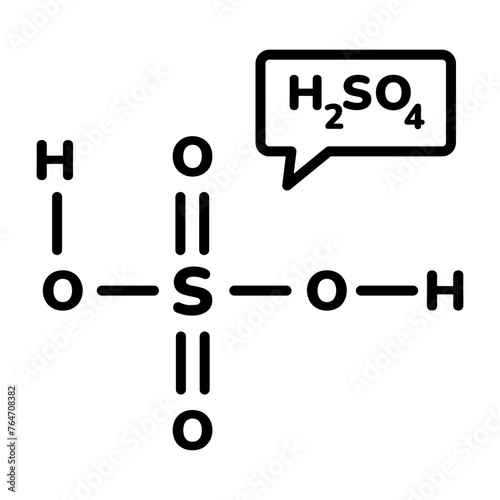 Download line style icon of lewis structure 