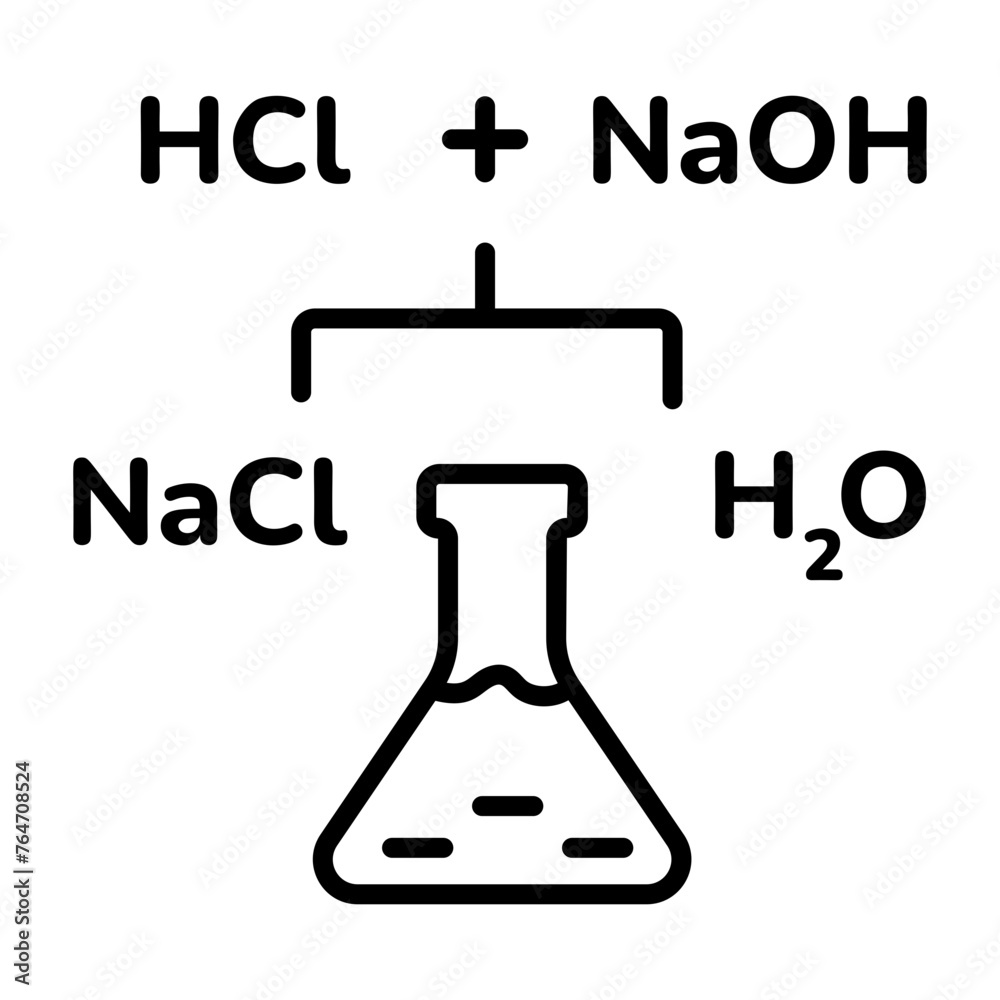 Check out outline icon of neutralization reaction Check out outline icon of neutralization reaction