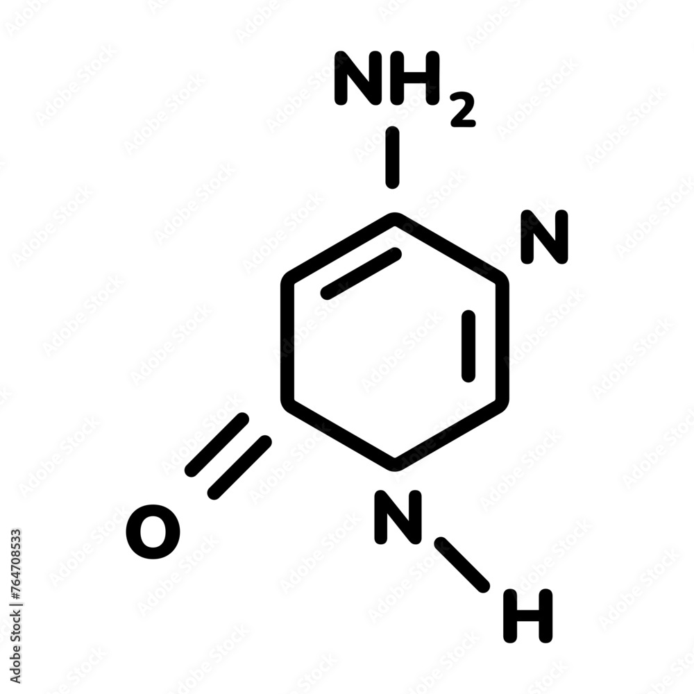 Check line icon showing cytosine structure 