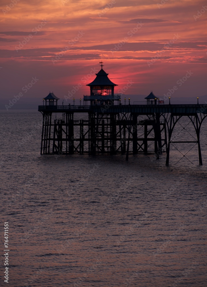 sunset on the pier sunset on the pier
