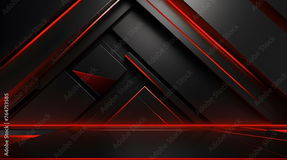 3d rendering of black and red abstract geometric background. Scene for advertising, technology, showcase, banner, game, sport, cosmetic, business, metaverse. Sci-Fi Illustration. Product display 3d rendering of black and red abstract geometric background. Scene for advertising, technology, showcase, banner, game, sport, cosmetic, business, metaverse. Sci-Fi Illustration. Product display