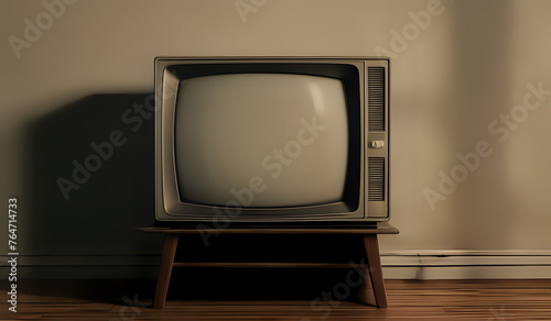 Abstract background with classic vintage tv retro style old television