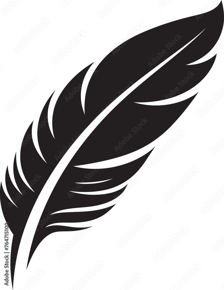 Minimalist Feather Symbol Vector Artistry Explored Vector Feather Emblem Crafting Minimalist Logo Legacy