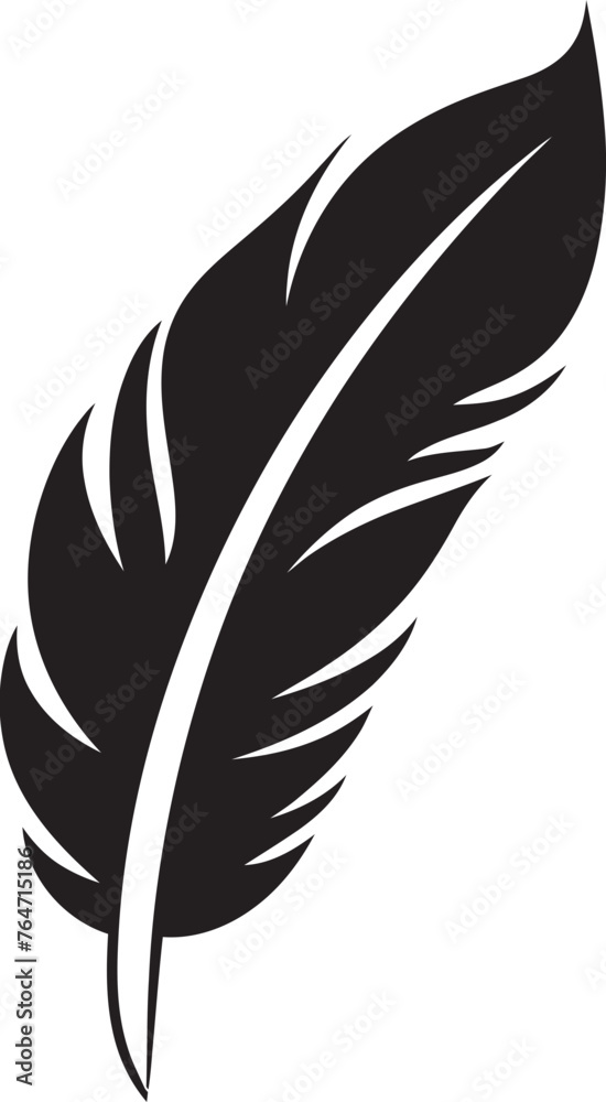 Modern Feather Vector Symbolizing Minimalist Logo Mastery Elegant Feather Icon Vector Logo Craftsmanship Redefined