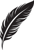 Feather Silhouette Vector Simple and Clean Logo Sleek Feather Symbol Minimalist Logo Design Inspiration
