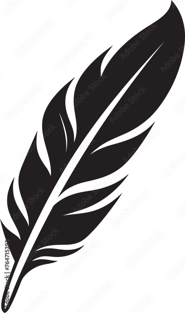 Minimalist Feather Symbol Symbolizing Vector Logo Mastery Feather Vector Graphic Crafting Iconic Minimalist Logos
