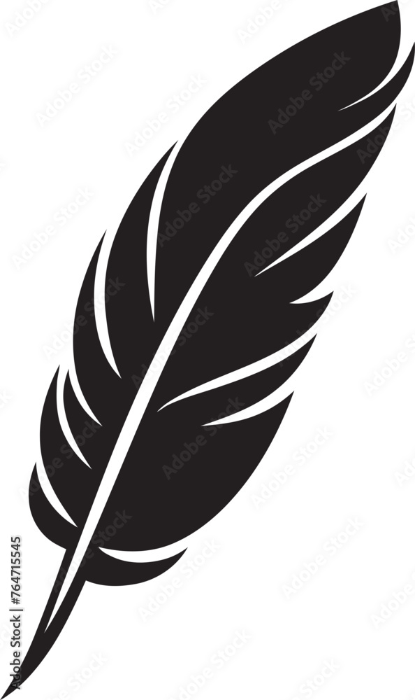 Obraz premium Vector Feather Logo Graphic Design Finesse in Minimalism Minimalist Feather Icon Crafted Vector Logo Elegance