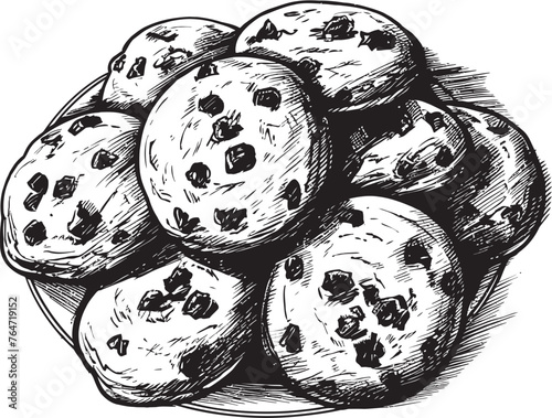 Cookie Carnival Vector Graphics of Joyful Cookie Creations Crunchy Cravings Vector Logo Featuring Crunchy Cookie Goodness