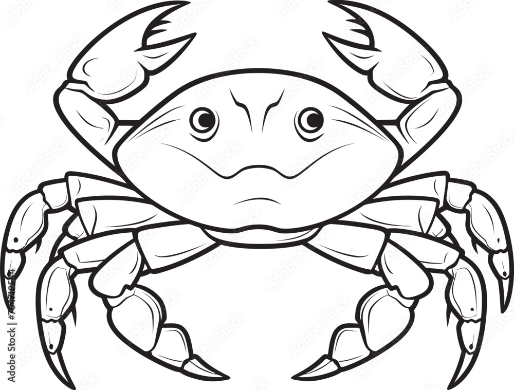 Seaside Sentinel Thick Outline Crab Icon Maritime Majesty Crab Vector Graphics with Bold Lines Seaside Sentinel Thick Outline Crab Icon Maritime Majesty Crab Vector Graphics with Bold Lines