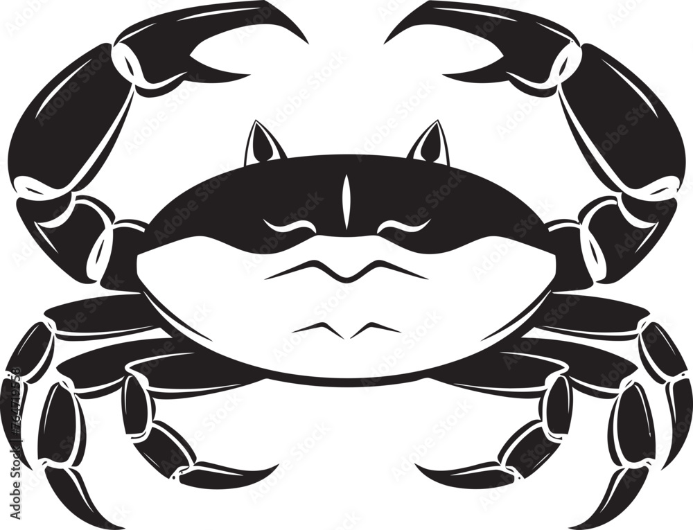 Oceanic Overlord Bold Outline Crab Graphics Coastal Crown Thick Line Crab Logo Oceanic Overlord Bold Outline Crab Graphics Coastal Crown Thick Line Crab Logo