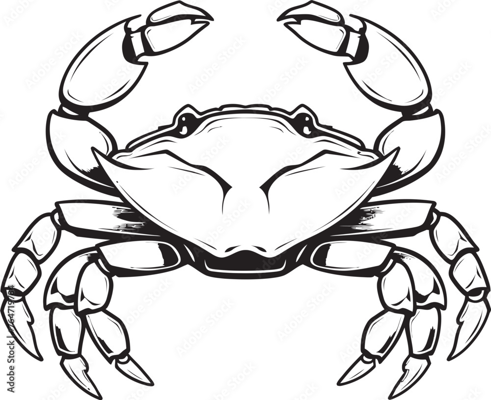 Seaside Sovereignty Crab Vector Icon with Thick Lines Maritime Majesty Thick Line Crab Graphics Seaside Sovereignty Crab Vector Icon with Thick Lines Maritime Majesty Thick Line Crab Graphics