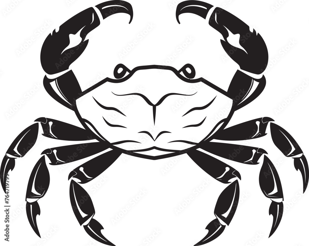 Seaside Sentinel Crab Vector Design with Thick Lines Nautical Nobility Thick Line Crab Icon Seaside Sentinel Crab Vector Design with Thick Lines Nautical Nobility Thick Line Crab Icon