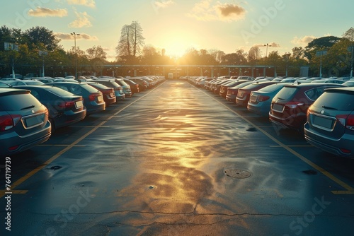 empty car parking lot and space professional photography