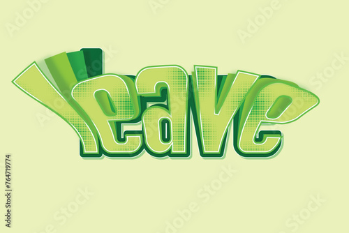 Leave Layer Text Effect