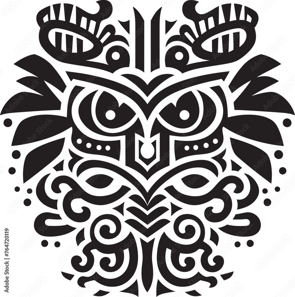 Cultural Canvas Dayak Pattern Vector Logo for Ethnic Celebration Tribal Treasures Vector Design Enriched with Traditional Dayak Motifs Cultural Canvas Dayak Pattern Vector Logo for Ethnic Celebration Tribal Treasures Vector Design Enriched with Traditional Dayak Motifs