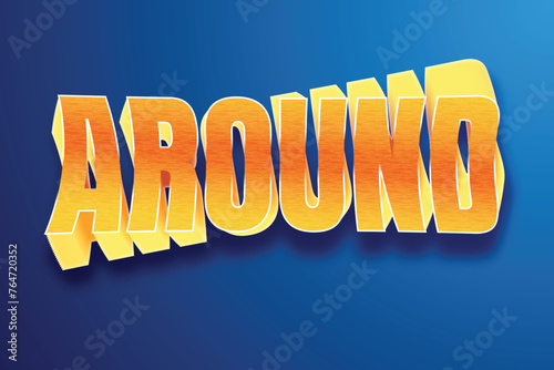 Around Gradient Rotate Text Effect