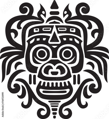 Tribal Treasures Vector Design Embracing Traditional Dayak Pattern Ethnic Embellishments Dayak Pattern Vector Icon for Cultural Enrichment