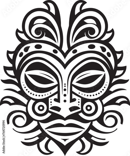 Ethnic Embellishments Dayak Pattern Vector Icon for Cultural Enrichment Tribal Traditions Vector Graphics Celebrating Tribal Dayak Pattern