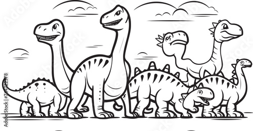 Triceratops Treasures Vector Logo Showcasing Dinosaur Coloring Pages Lineart Rexs Realm Vector Design with Engaging Dinosaur Coloring Pages Lineart