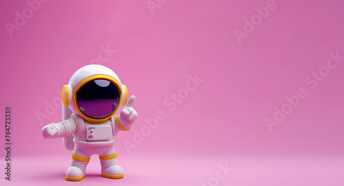 Astronaut Hand Pointing Finger Gesture copy space background © pickypix