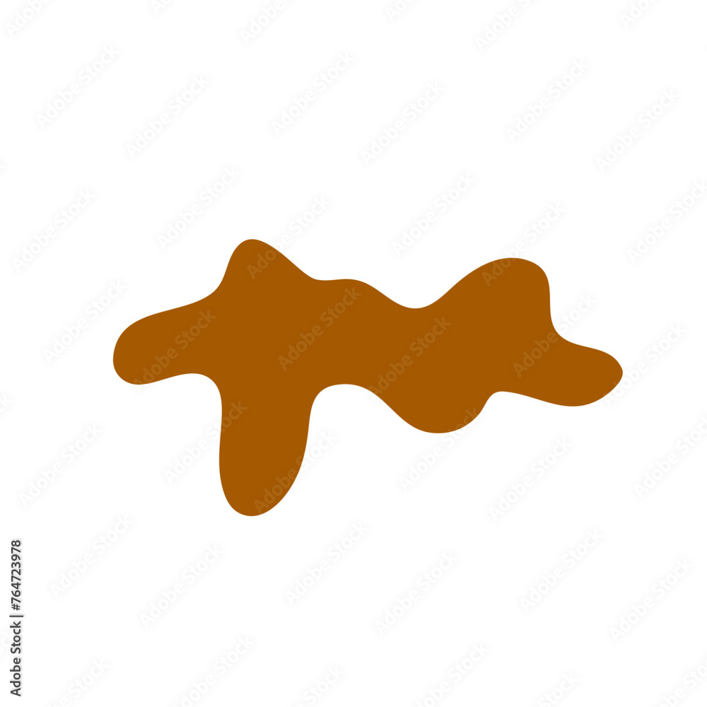 Vector long abstract brown blob Vector long abstract brown blob