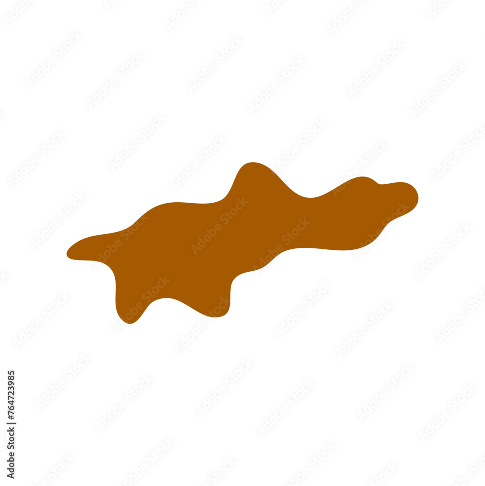 Vector long abstract brown blob Vector long abstract brown blob