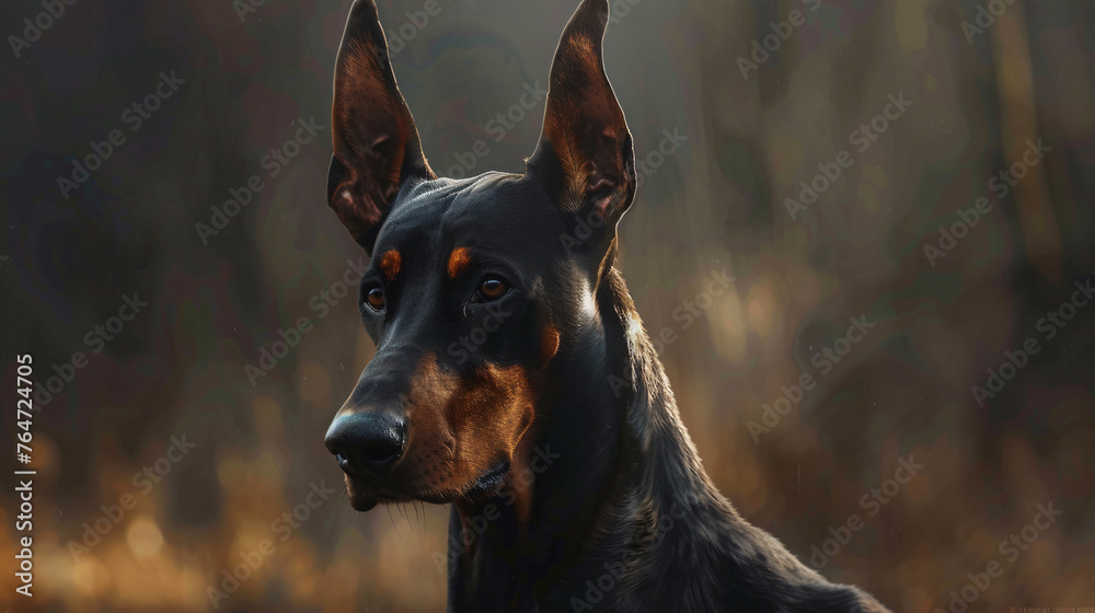 the regal demeanor of a Doberman Pinscher the regal demeanor of a Doberman Pinscher