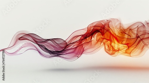 abstract colorful smoke on a white background