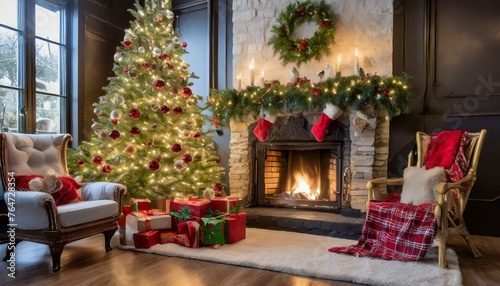 christmas tree with fireplace © Ümit