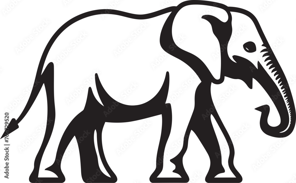 Obraz premium Elephant Emblem Vector Logo Featuring Emblematic Elephant Symbol Splendid Elephant Vector Design Showcasing Splendor and Beauty of Elephants