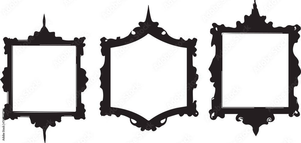 Set frames. Hand drawn vector illustration Set frames. Hand drawn vector illustration