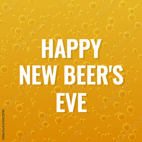 New Beer’s Eve. Beer day typography poster. Vector template for banner, flyer, sticker, postcard, etc.