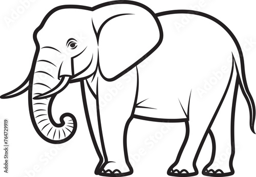Ivory Insight Vector Logo Offering Insight into Importance of Elephant Ivory Elephant Evolution Vector Design Depicting Evolutionary Journey of Elephants