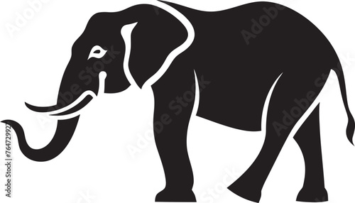 Gentle Giant Vector Graphics Celebrating Gentleness and Strength of Elephants Ivory Insight Vector Logo Offering Insight into Importance of Elephant Ivory