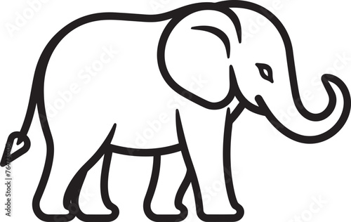 Gentle Giant Vector Logo Celebrating Gentleness and Strength of Elephants Ivory Insight Vector Design Offering Insight into Importance of Elephant Ivory