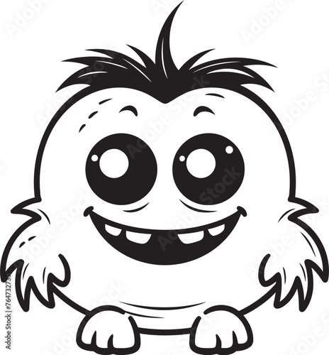 Radiant Revelry Cute Monster Vector Graphics and Icon Ensemble Cheerful Chronicles Emotional Cartoon Monster Vector Logo and Design Assortment