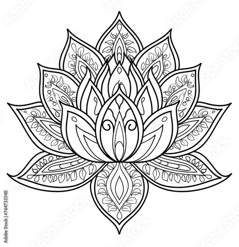 abstract floral beautiful mandala 