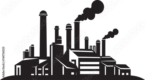 Polluted Progression Vector Graphics and Icons Illustrating Factory Pollution Factory Fallout Vector Logo and Design Showcasing Air Pollution Consequences