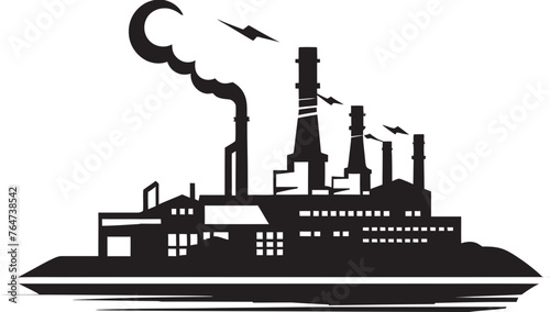Industrial Intrusion Vector Graphics and Icons Representing Air Pollution Consequences Toxic Trailblazers Vector Logo and Design Depicting Factory Air Contamination