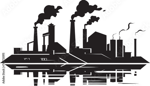 Factory Fallout Pollution Vector Design and Logo Compilation Polluted Perspectives Factory Air Pollution Vector Graphics Showcase