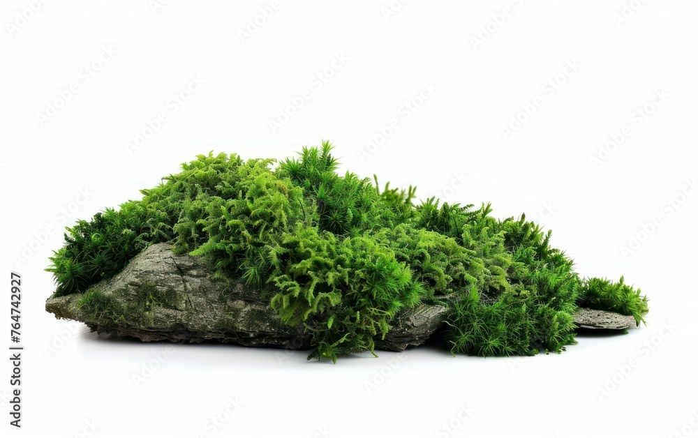 Green moss isolated on white bakground Green moss isolated on white bakground