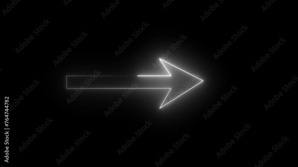 Neon direction arrow symbol. Arrow indicate the direction. Arrow moving left to right. Neon direction arrow symbol. Arrow indicate the direction. Arrow moving left to right.