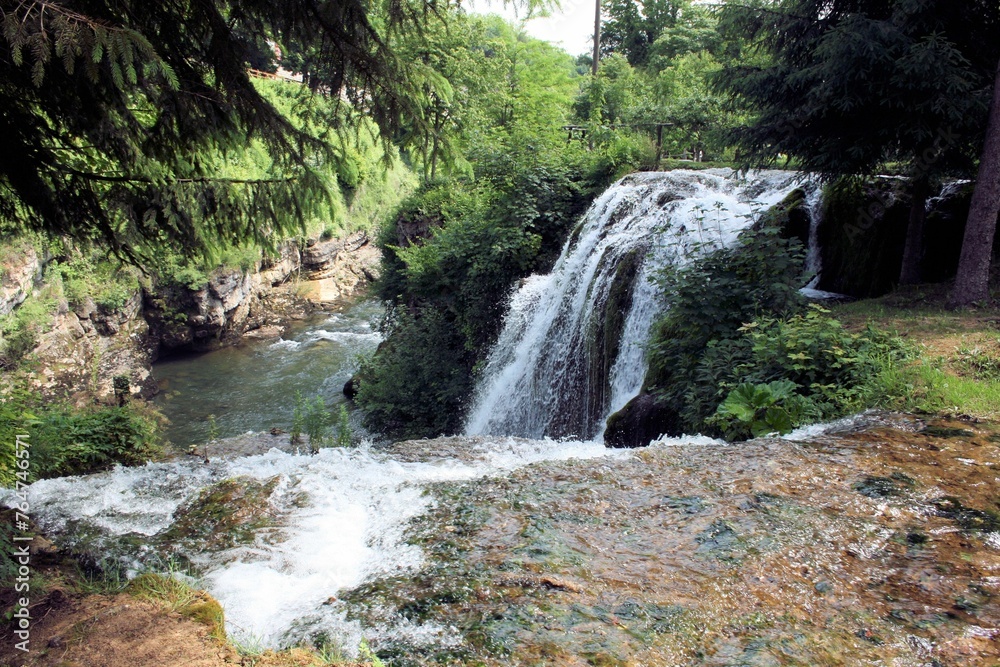 Waterfall in the old mill village Rastoke, Slunj, Croatia Waterfall in the old mill village Rastoke, Slunj, Croatia