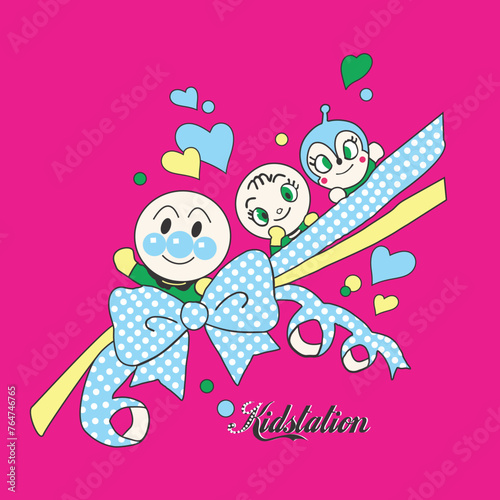 Kid Station Fun Boys, typography Graphic Design Vector, T-shirt Printed Design Work, Lovely Sakthi photo