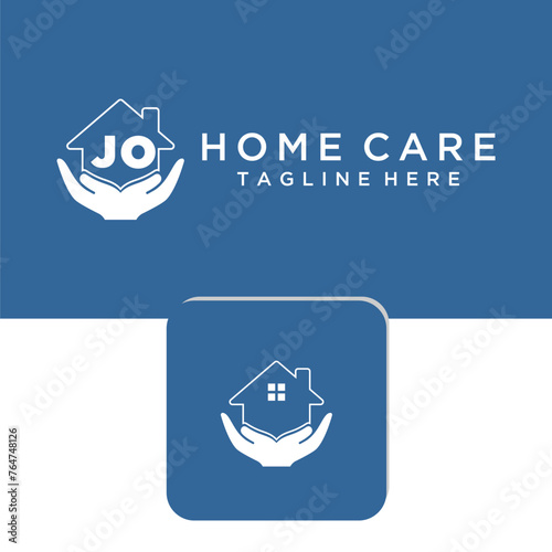 JO initial monogram logo for home care design