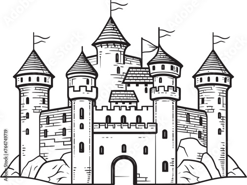 Fortress Foundations Vector Design of Castle Kingdom Stronghold Castle Iconic Vector