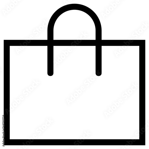 shopping bag icon, simple vector design