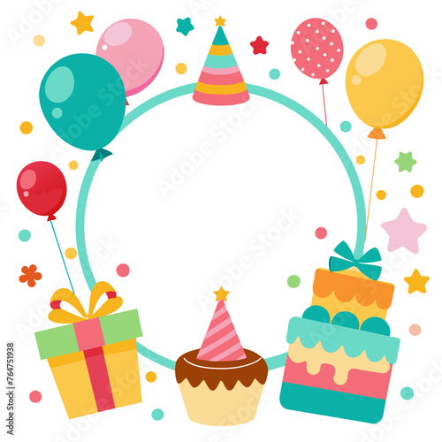 Birthday Collage Picture Frame Vector