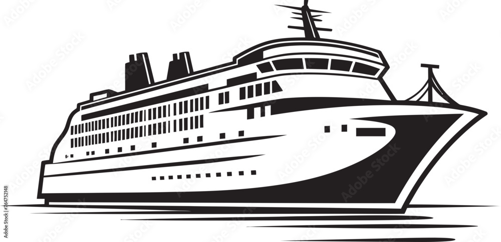 Tuneful Transit Musician Ship Logo and Design Harmonic Horizons Ship Vector Graphics for Musicians